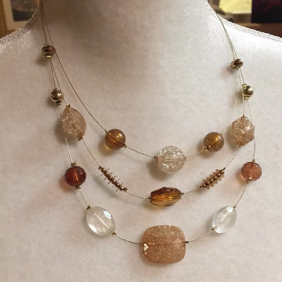 Avenue Jewelry Avenue Beaded Necklace Golds Browns Poshmark